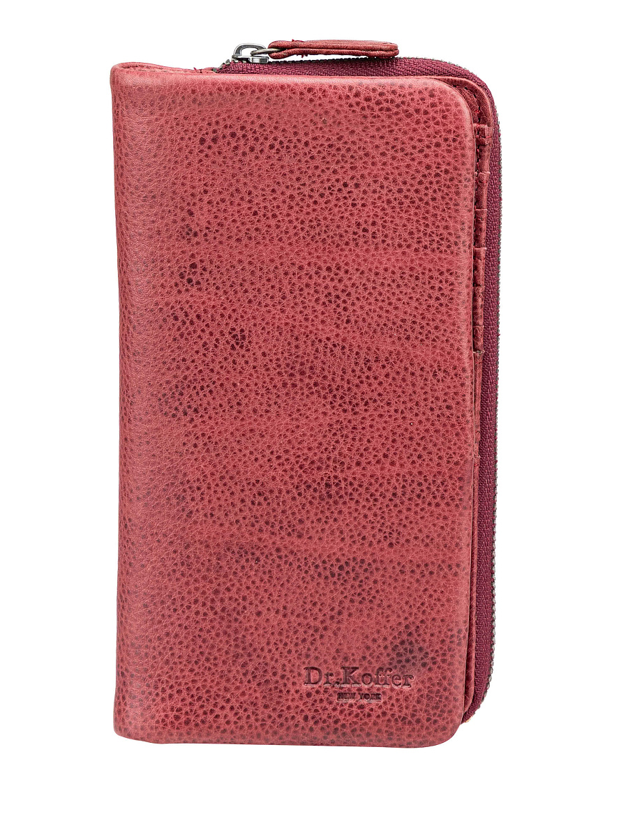 Кошелек Dr.Koffer из натуральной кожи бордовый
