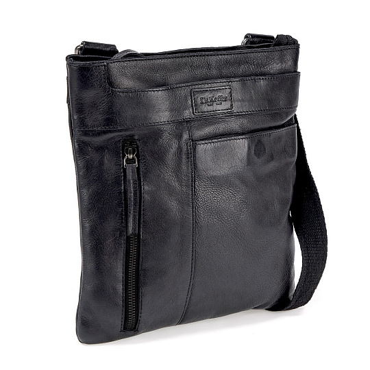 Сумка через плечо Dr.Koffer из натуральной кожи черная