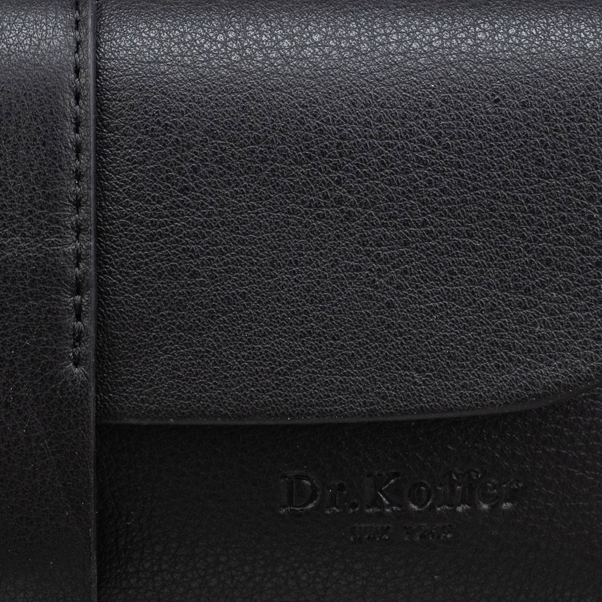 Очечник Dr.Koffer из натуральной кожи чёрный