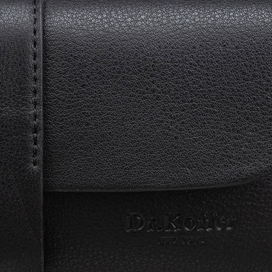 Очечник Dr.Koffer из натуральной кожи чёрный