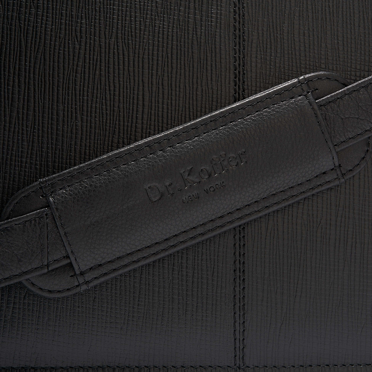 Портфель Dr.Koffer из натуральной кожи черный