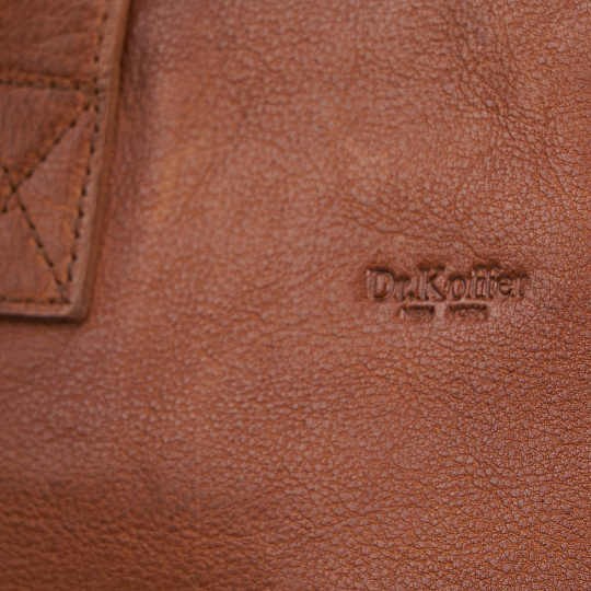 Деловая сумка Dr.Koffer из натуральной кожи коричневая