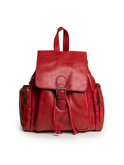Рюкзак Dr.Koffer из натуральной кожи красный