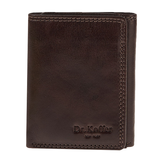 Портмоне Dr.Koffer из натуральной кожи коричневое