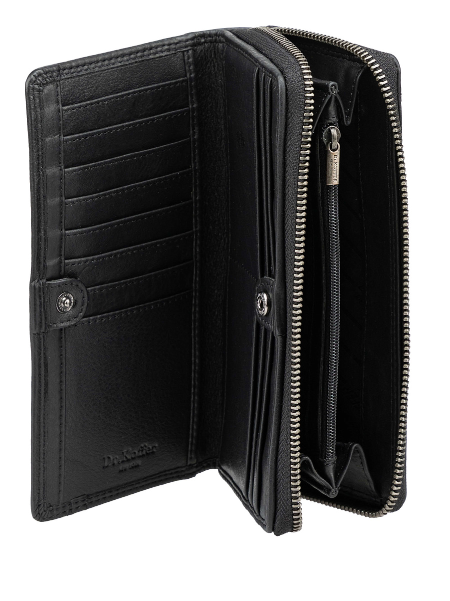 Кошелек Dr.Koffer из натуральной кожи черный