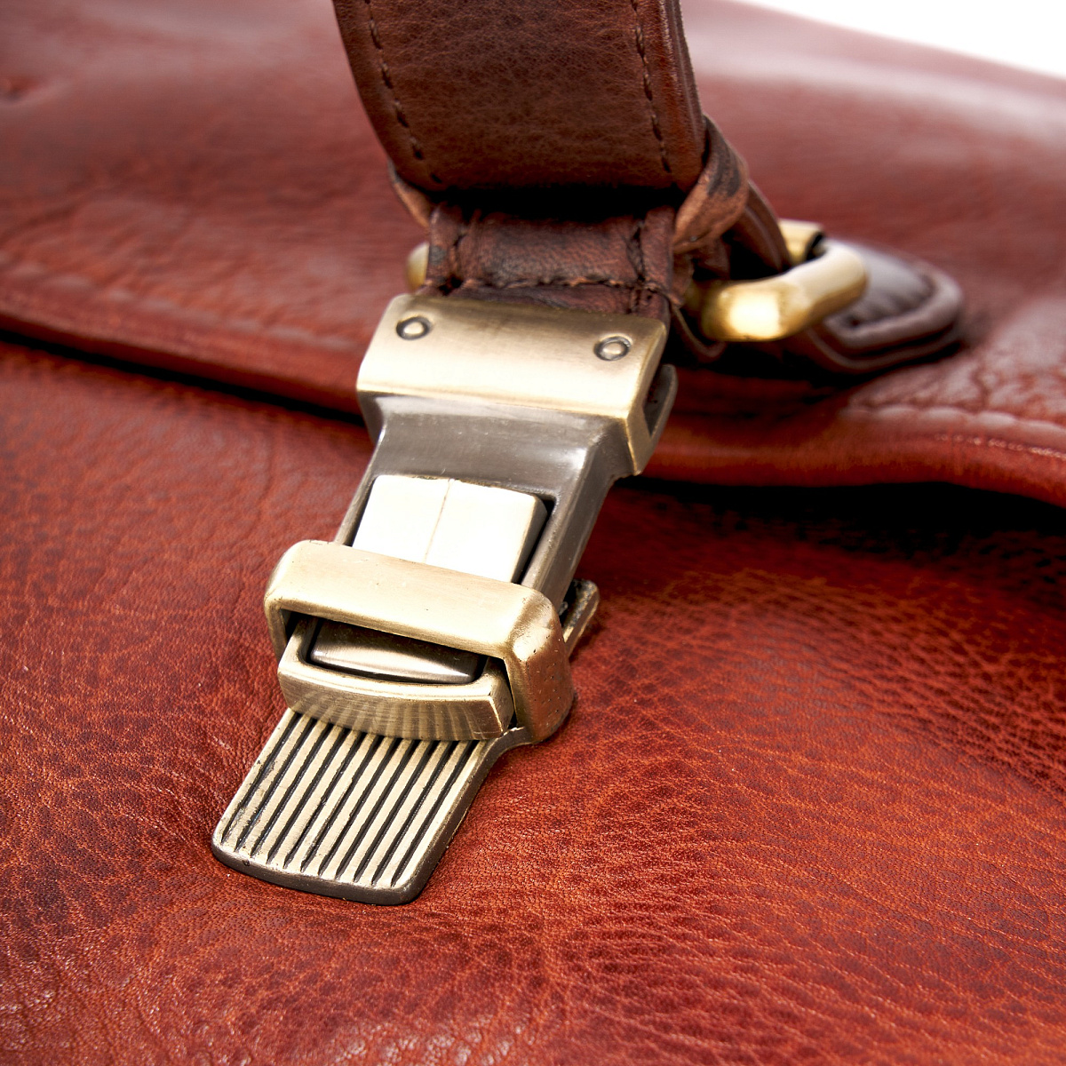 Портфель Dr.Koffer из натуральной кожи светло-коричневый