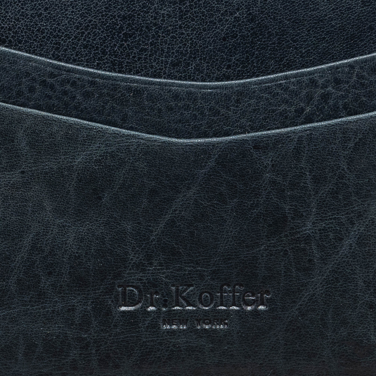 Кредитница Dr.Koffer из натуральной кожи синяя