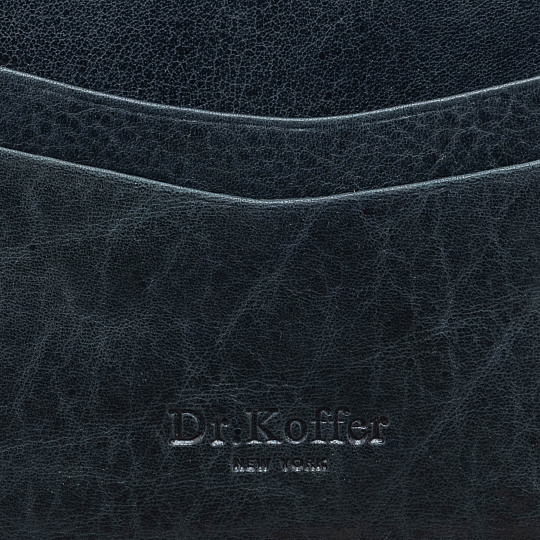 Кредитница Dr.Koffer из натуральной кожи синяя