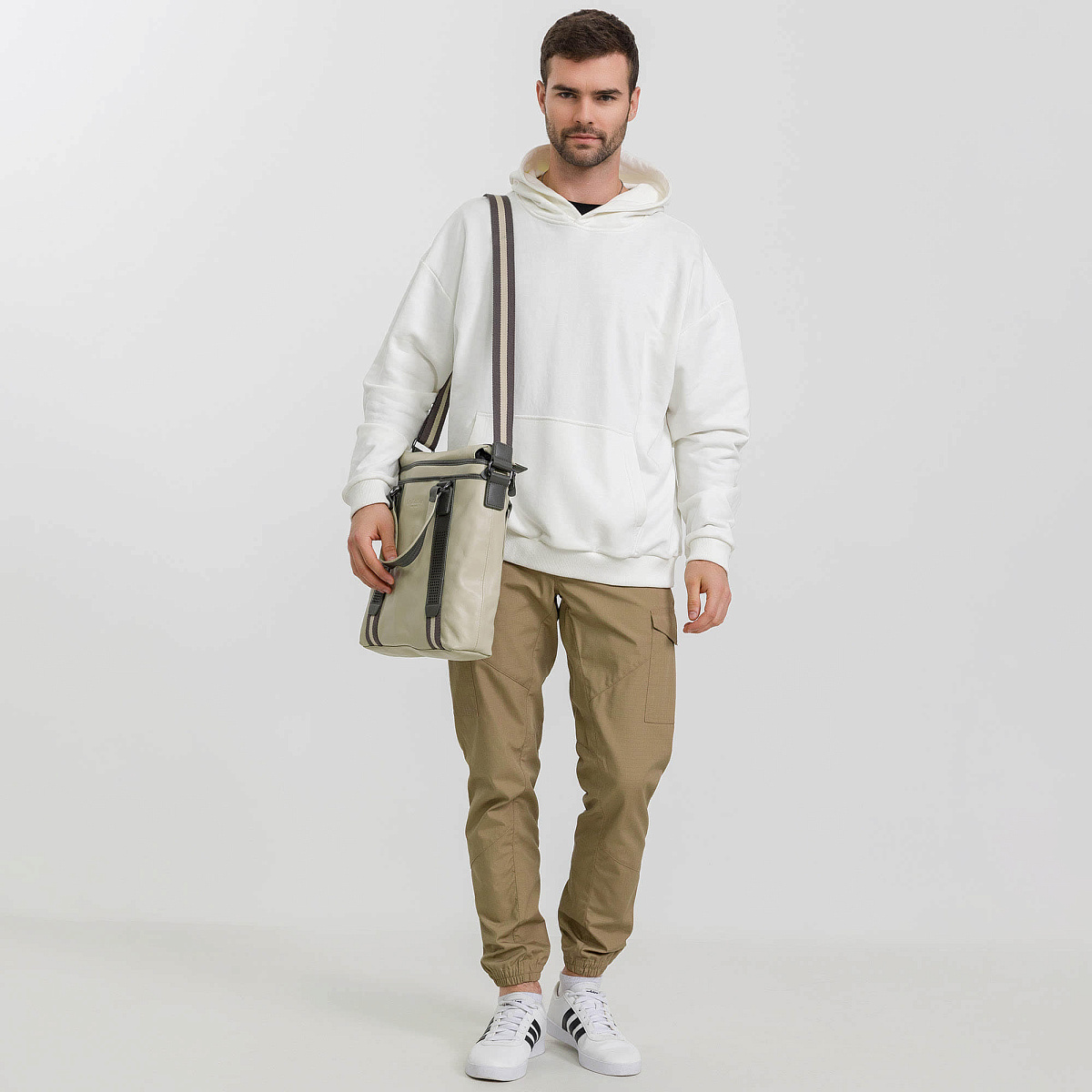 Сумка планшет Dr.Koffer из натуральной кожи бежевый