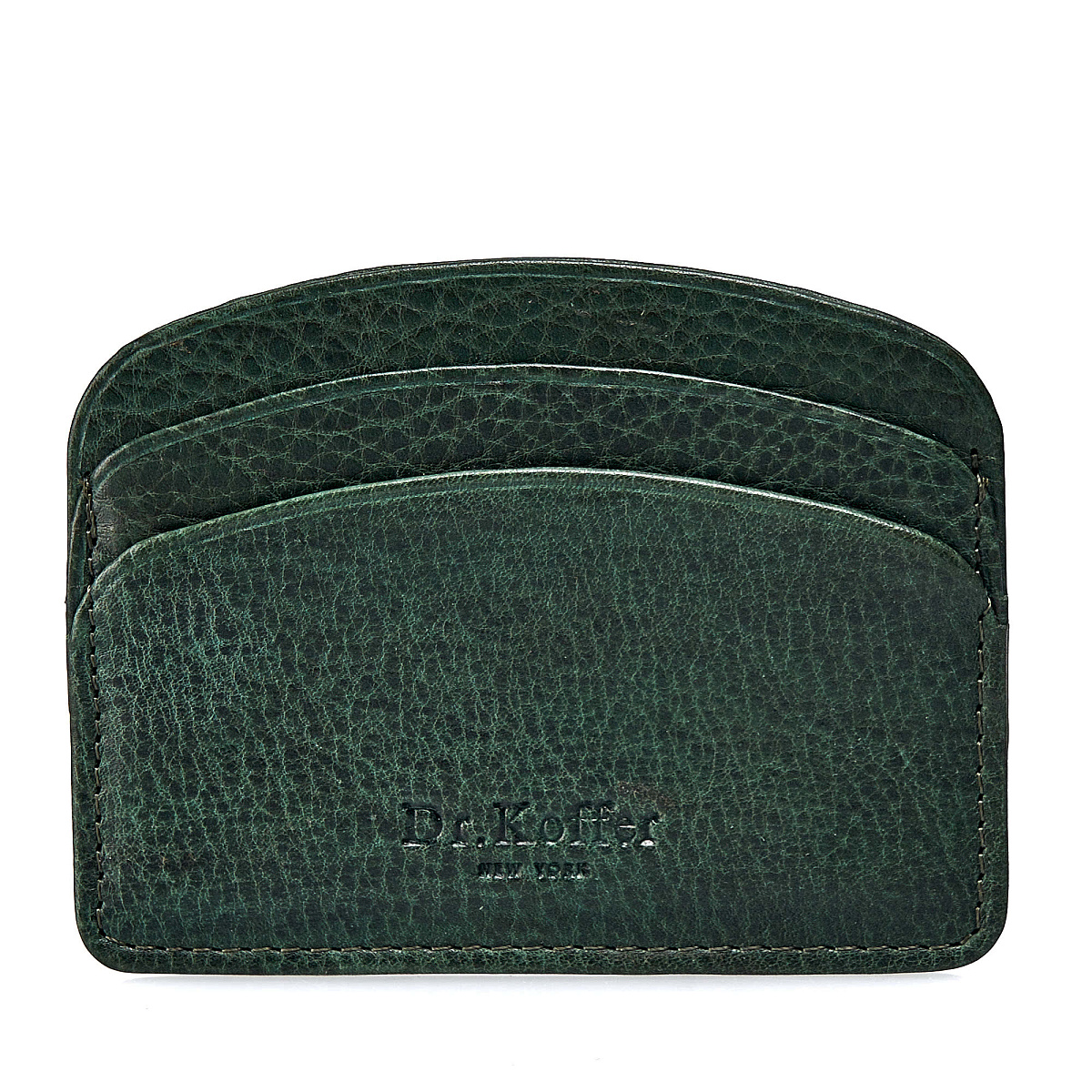 Кредитница Dr.Koffer из натуральной кожи зеленая
