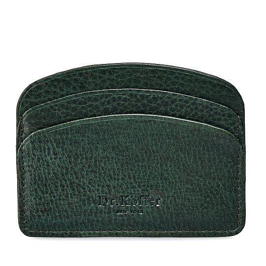 Кредитница Dr.Koffer из натуральной кожи зеленая