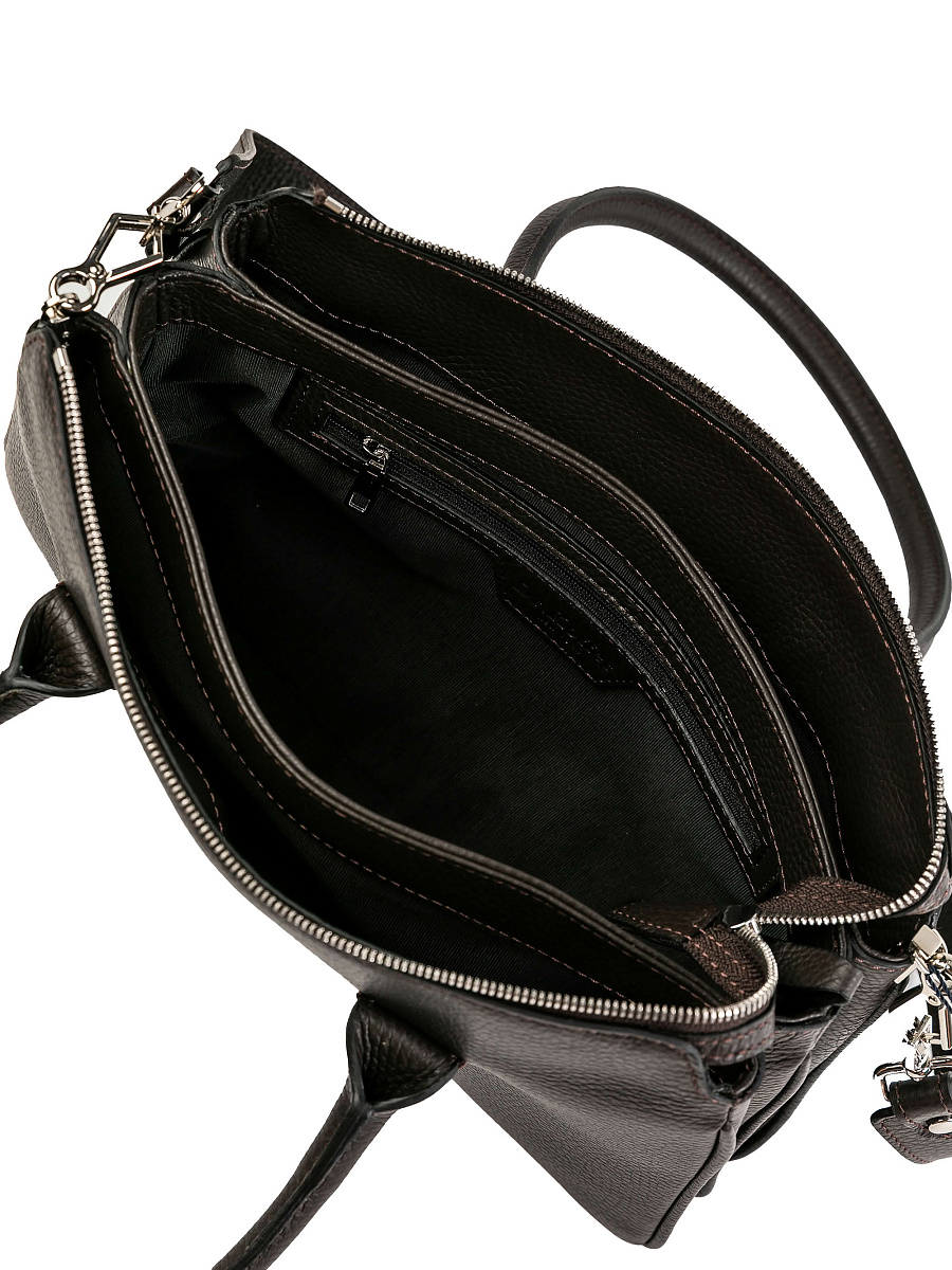 Женская сумка Dr.Koffer из натуральной кожи темно-коричневая