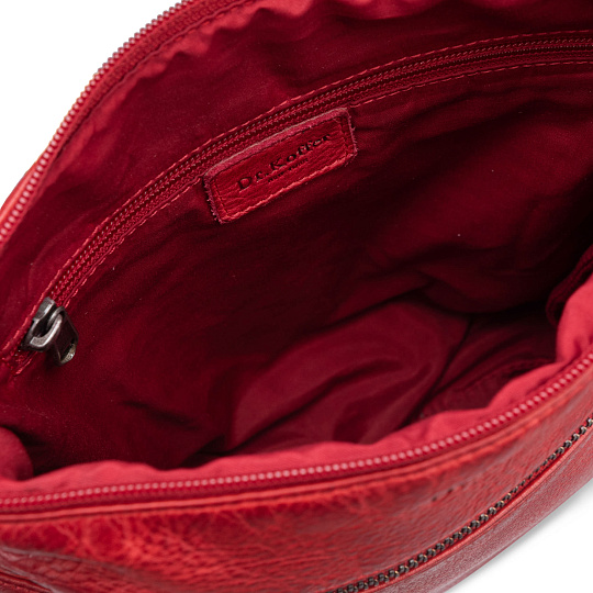 Сумка через плечо Dr.Koffer из натуральной кожи красная