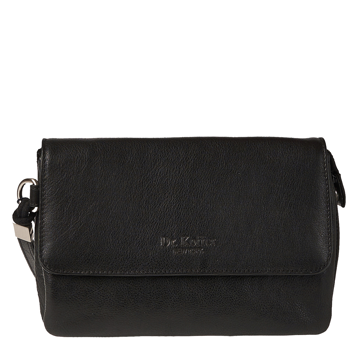 Сумка барсетка из натуральной кожи Dr. Koffer черная