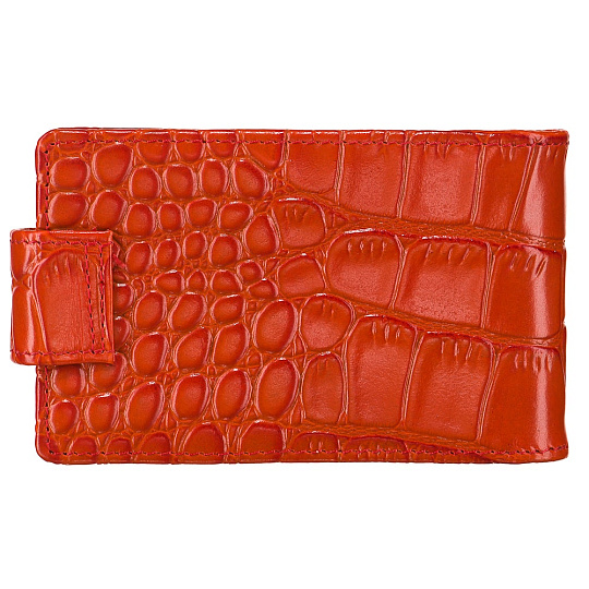 Визитница Dr.Koffer из натуральной кожи красная