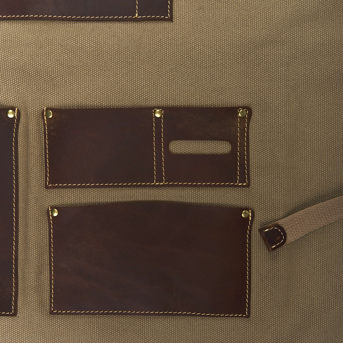 Др.Коффер фартук с кожаными карманами M-079