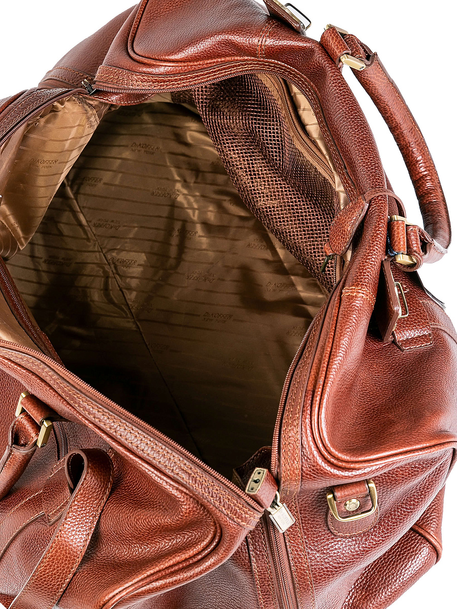 Сумка дорожная Dr.Koffer из натуральной кожи коричневая