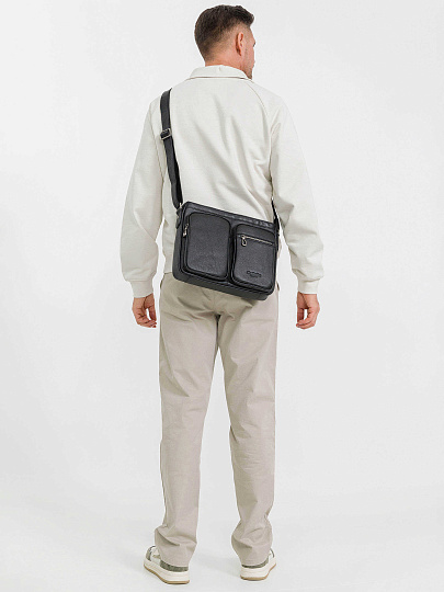 Деловая сумка Dr.Koffer из натуральной кожи черная