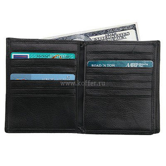 Портмоне Dr.Koffer из натуральной кожи черное