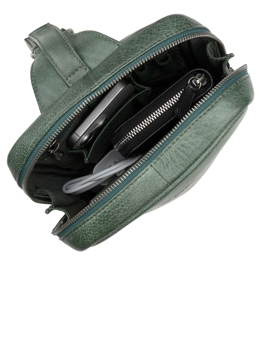 Рюкзак Dr. Koffer из натуральной кожи зеленый