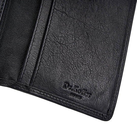 Портмоне Dr.Koffer из натуральной кожи черное