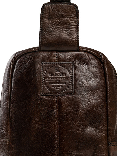 Рюкзак Dr.Koffer из натуральной кожи темно-коричневый