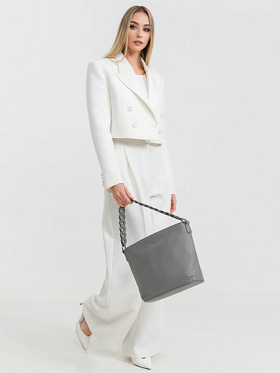 Сумка Dr.Koffer из натуральной кожи серая