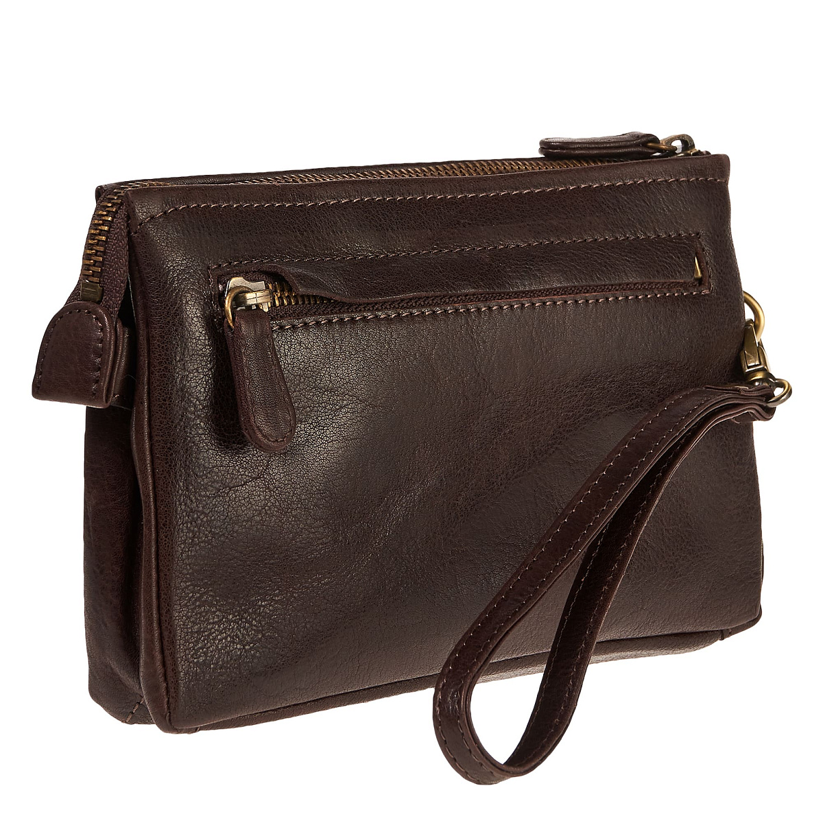 Сумка барсетка из натуральной кожи Dr. Koffer коричневая