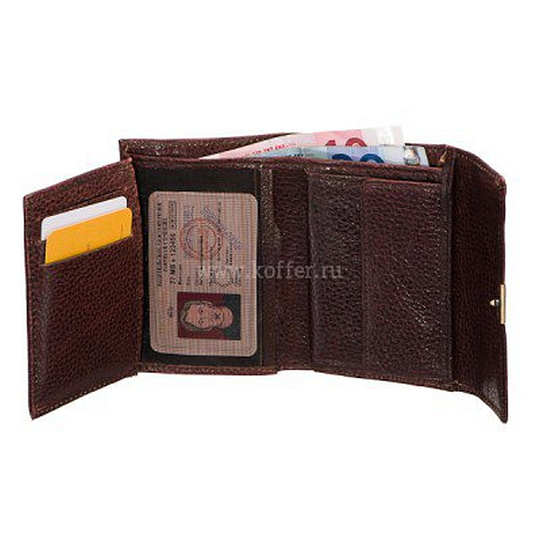 Портмоне Dr.Koffer из натуральной кожи коричневое