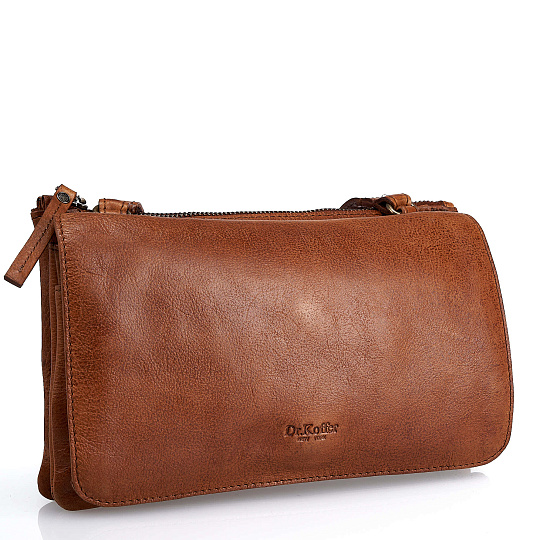 Сумка через плечо Dr.Koffer из натуральной кожи коричневая