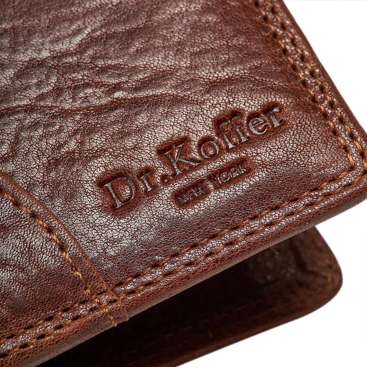 Зажим для денег Dr.Koffer из натуральной кожи коричневый