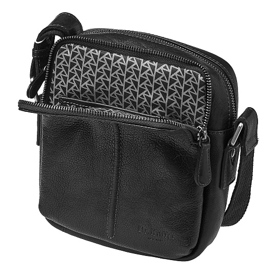 Сумка через плечо Dr.Koffer из натуральной кожи черная