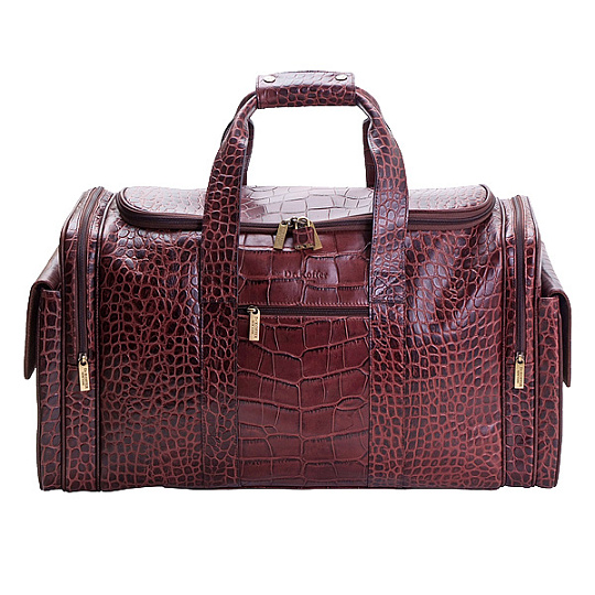 Сумка дорожная Dr.Koffer из натуральной кожи коричневая