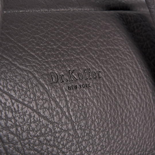 Сумка дорожная Dr.Koffer из натуральной кожи серая