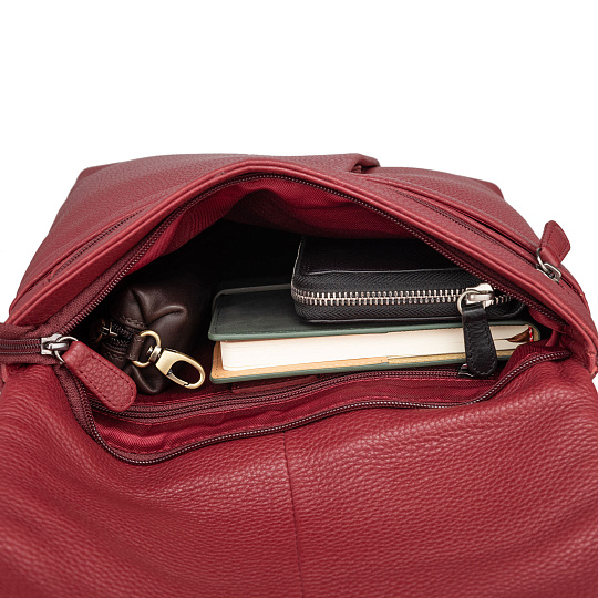 Рюкзак Dr.Koffer из натуральной кожи бордовый