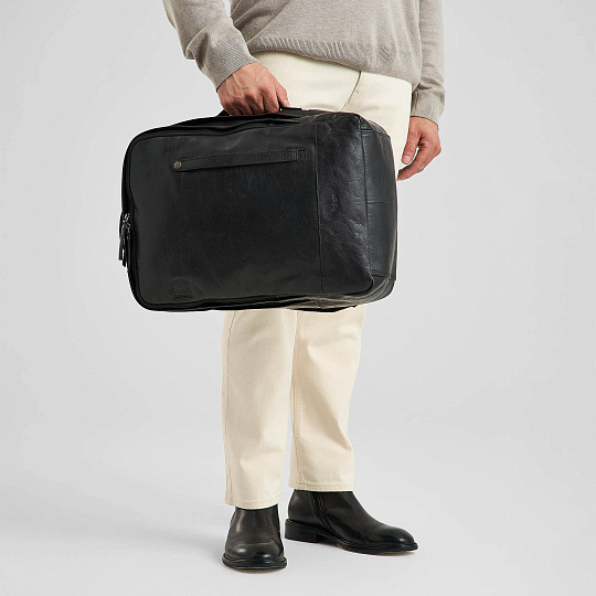 Рюкзак Dr.Koffer из натуральной кожи черный