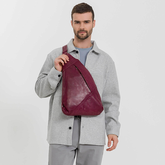 Рюкзак Dr.Koffer из натуральной кожи бордовый