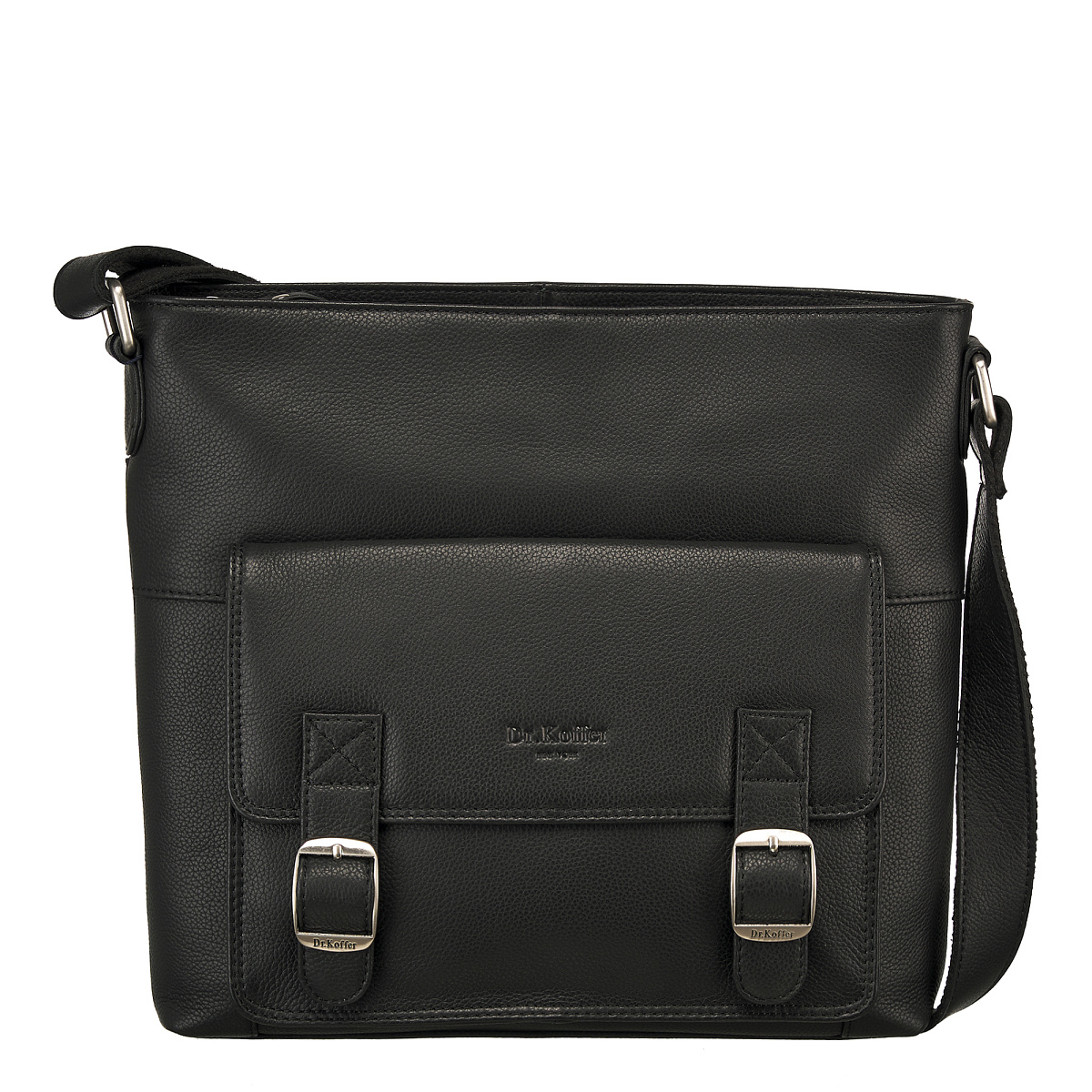 Сумка через плечо Dr.Koffer из натуральной кожи черная