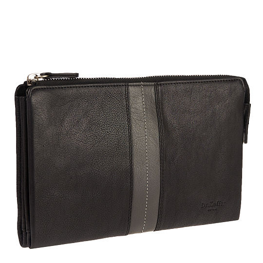 Сумка барсетка из натуральной кожи Dr. Koffer черная