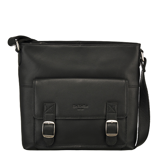 Сумка через плечо Dr.Koffer из натуральной кожи черная