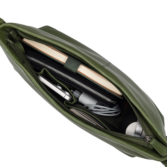 Женская сумка Dr.Koffer из натуральной кожи зеленая