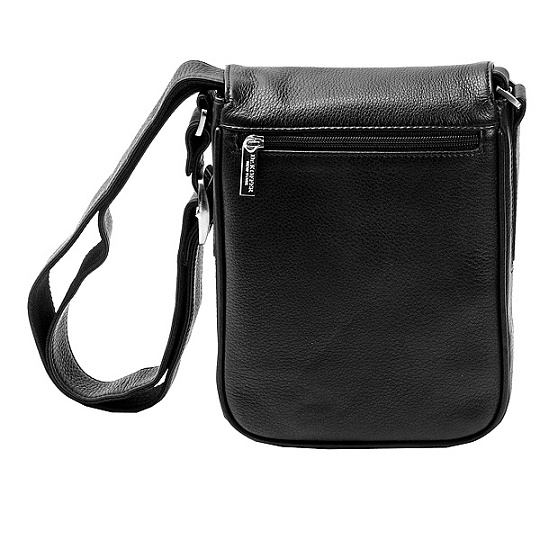 Сумка через плечо Dr.Koffer из натуральной кожи черная