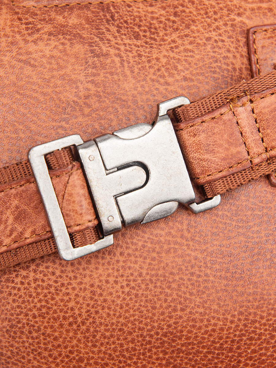 Сумка на пояс Dr. Koffer из натуральной кожи светло-коричневая