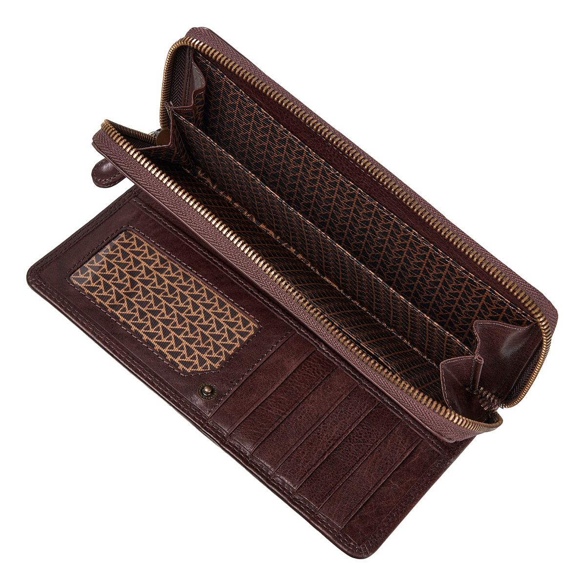 Портмоне Dr.Koffer из натуральной кожи коричневое