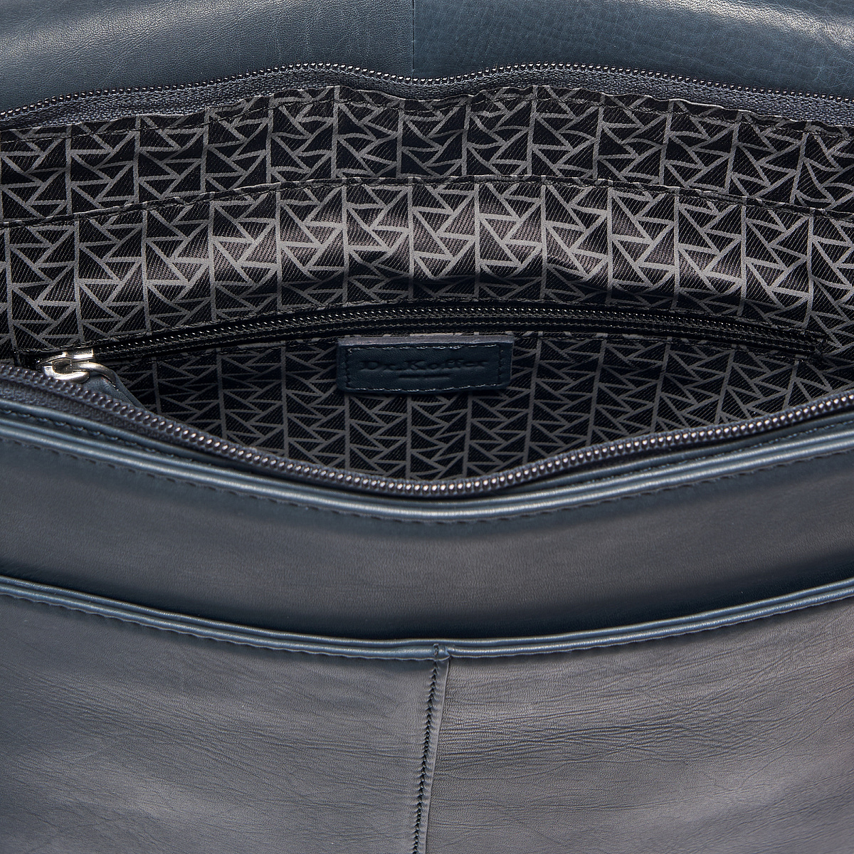 Сумка через плечо Dr.Koffer из натуральной кожи синяя