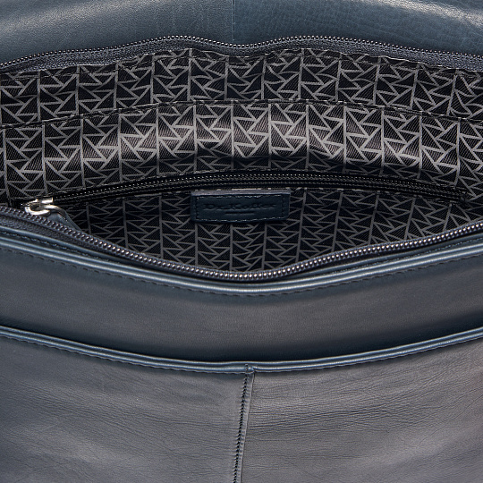 Сумка через плечо Dr.Koffer из натуральной кожи синяя