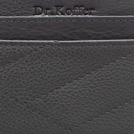 Кредитница Dr.Koffer из натуральной кожи черная