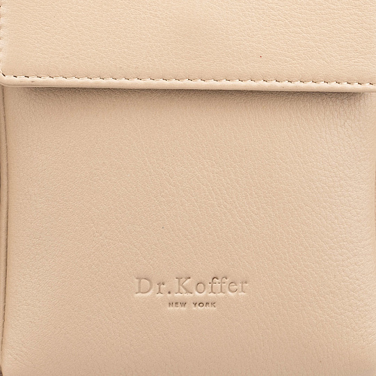 Сумка через плечо Dr.Koffer из натуральной кожи бежевая