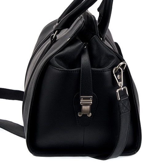 Сумка дорожная саквояж Dr.Koffer из натуральной кожи черный