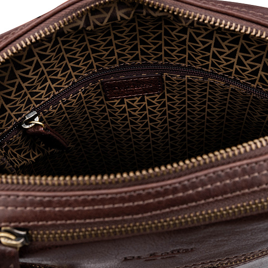 Сумка через плечо Dr.Koffer из натуральной кожи коричневая